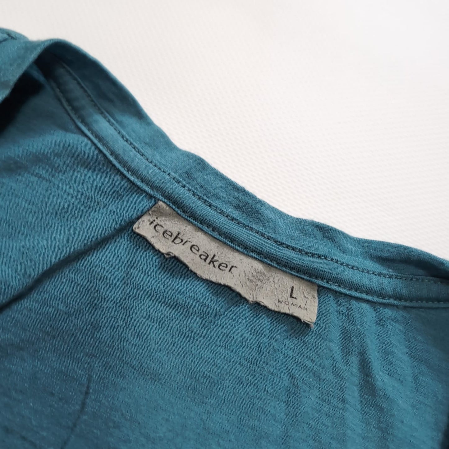 T-Shirt von Icebreaker Merino (L Damen) blau mit Print