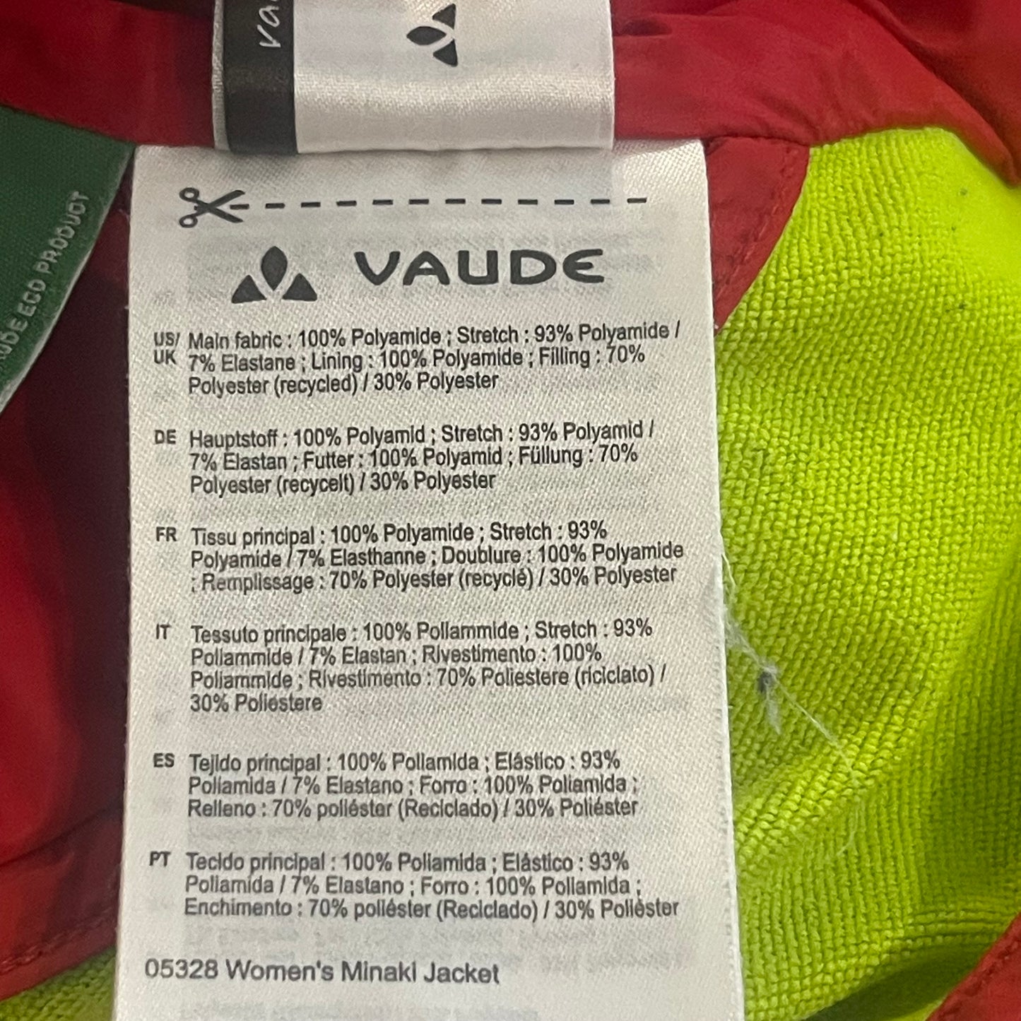 Rad- Jacke Vaude (S Damen) Primaloft grün