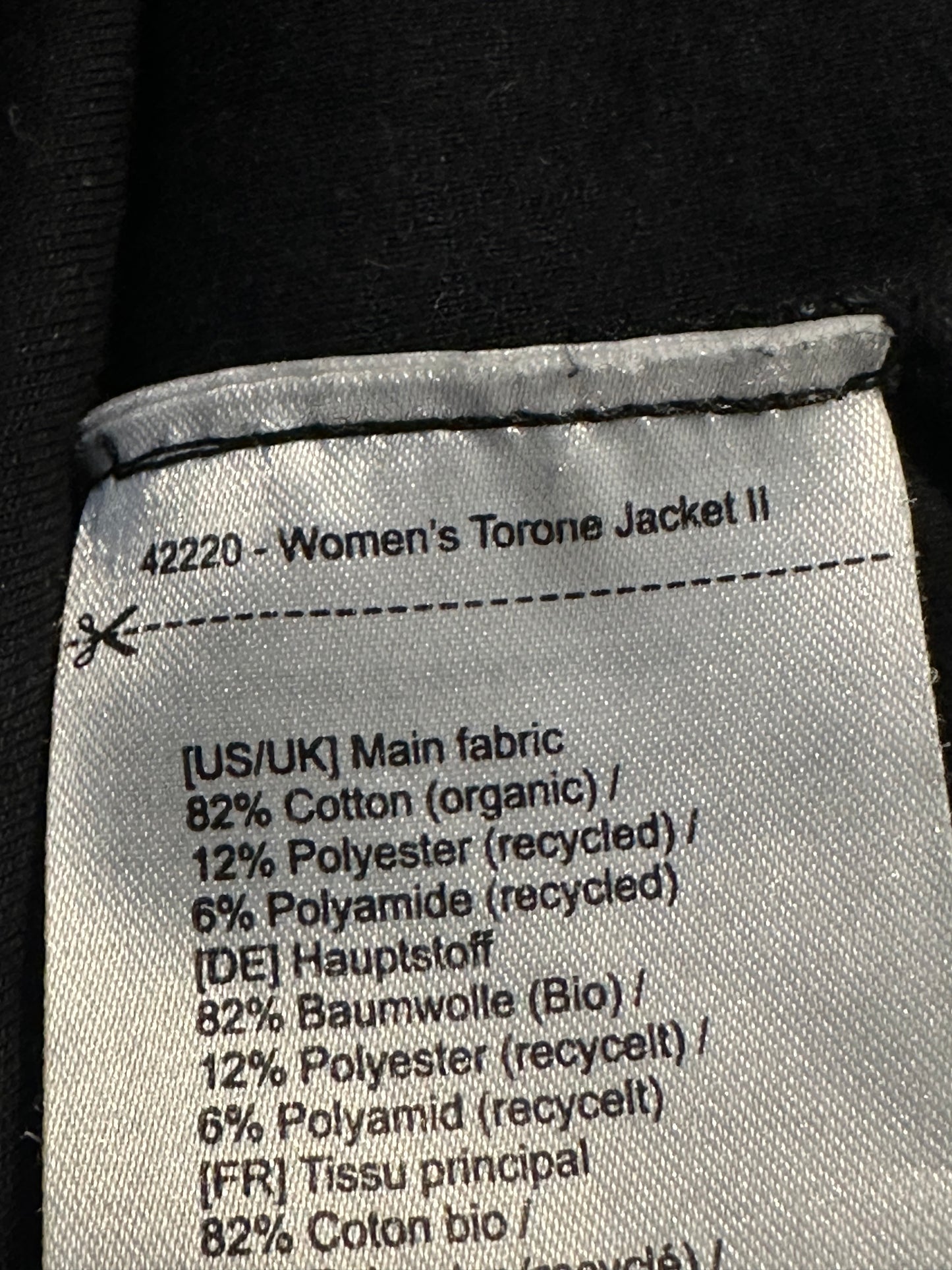 Zipper Jacke Vaude (M: 38 Damen) Baumwolle dunkelgrau
