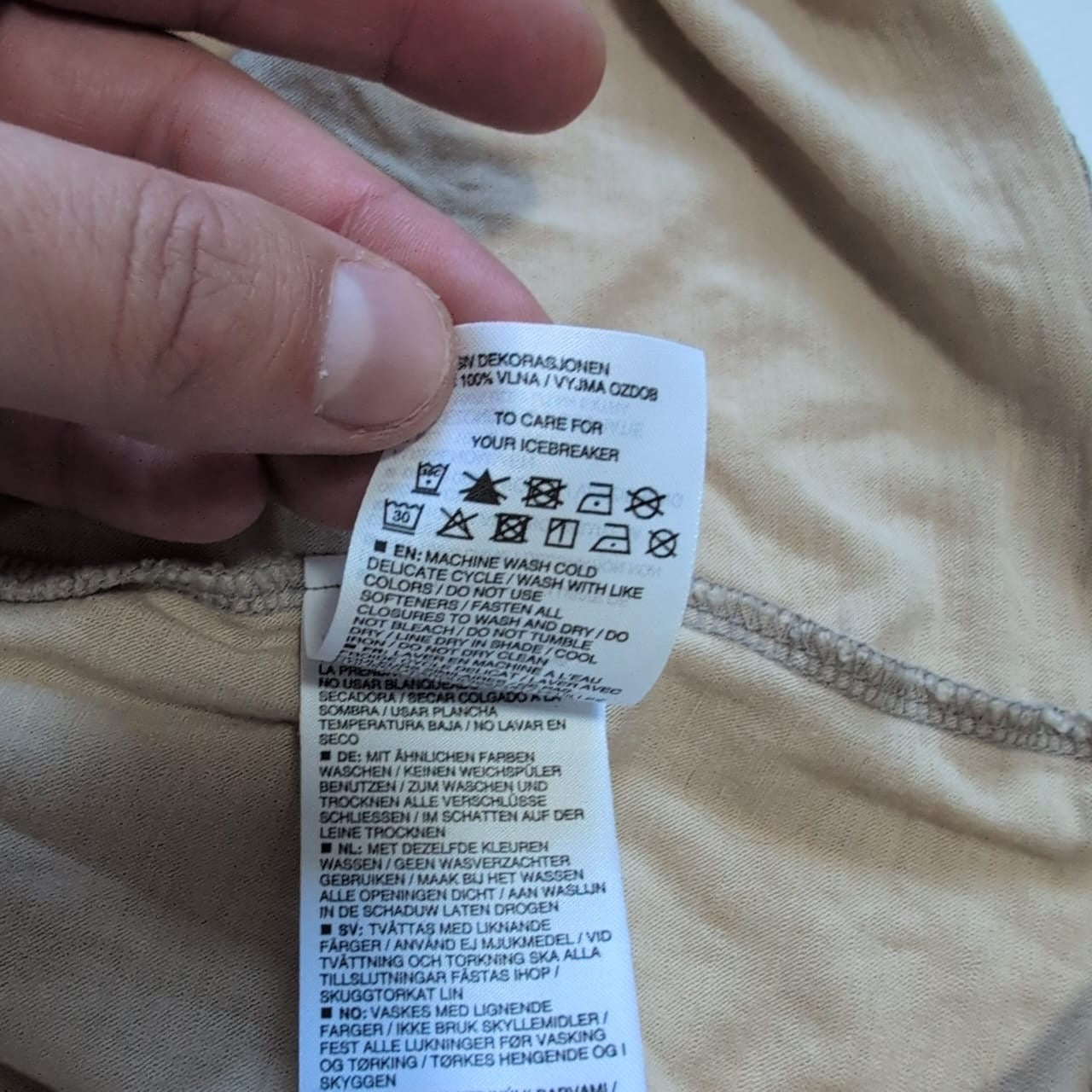 T-Shirt von Icebreaker Merino (L Damen) beige