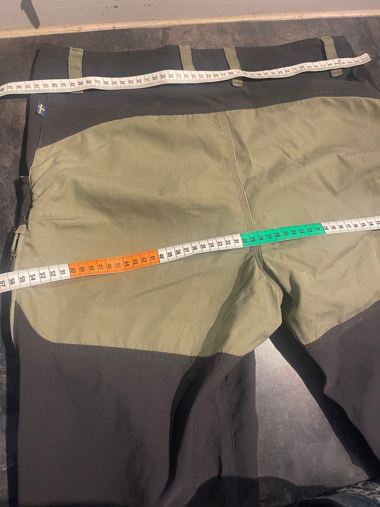 Hose von Fjällräven Keb G-1000 (L Herren) khaki schwarz