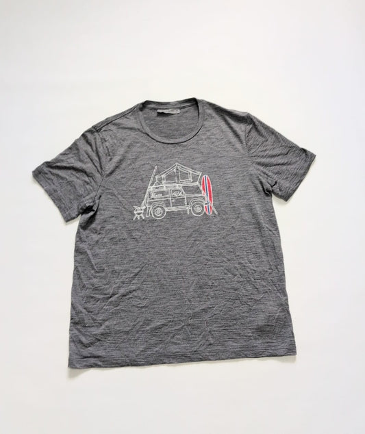 T-Shirt von Icebreaker 100% Merino (M Herren) grau Print