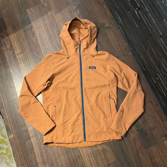 Jacke Patagonia R1 Air (M Herren) Full-Zip Hoody ocker-braun