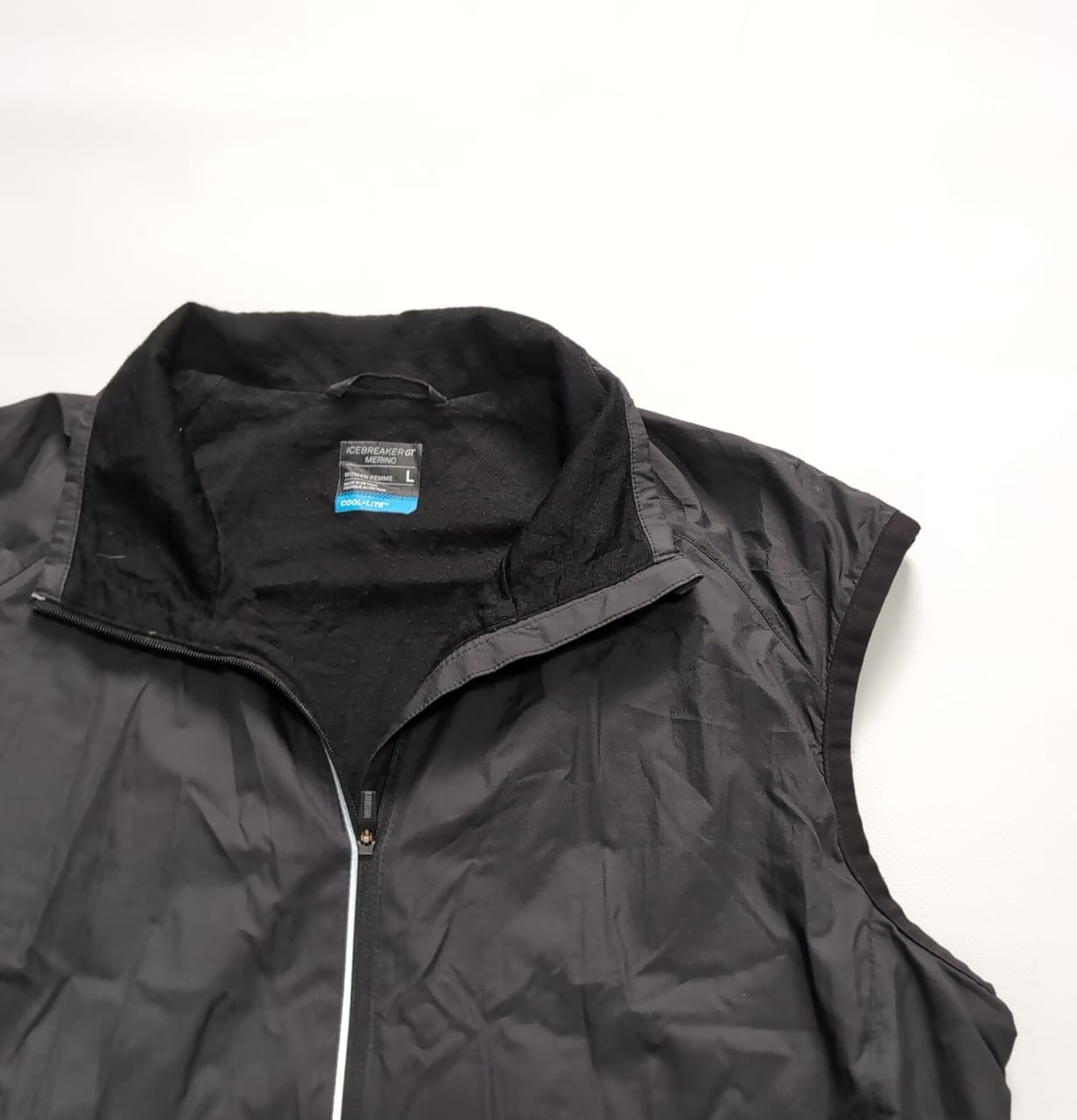 2-lagen Weste von Icebreaker Merino Nylon (L Damen) schwarz