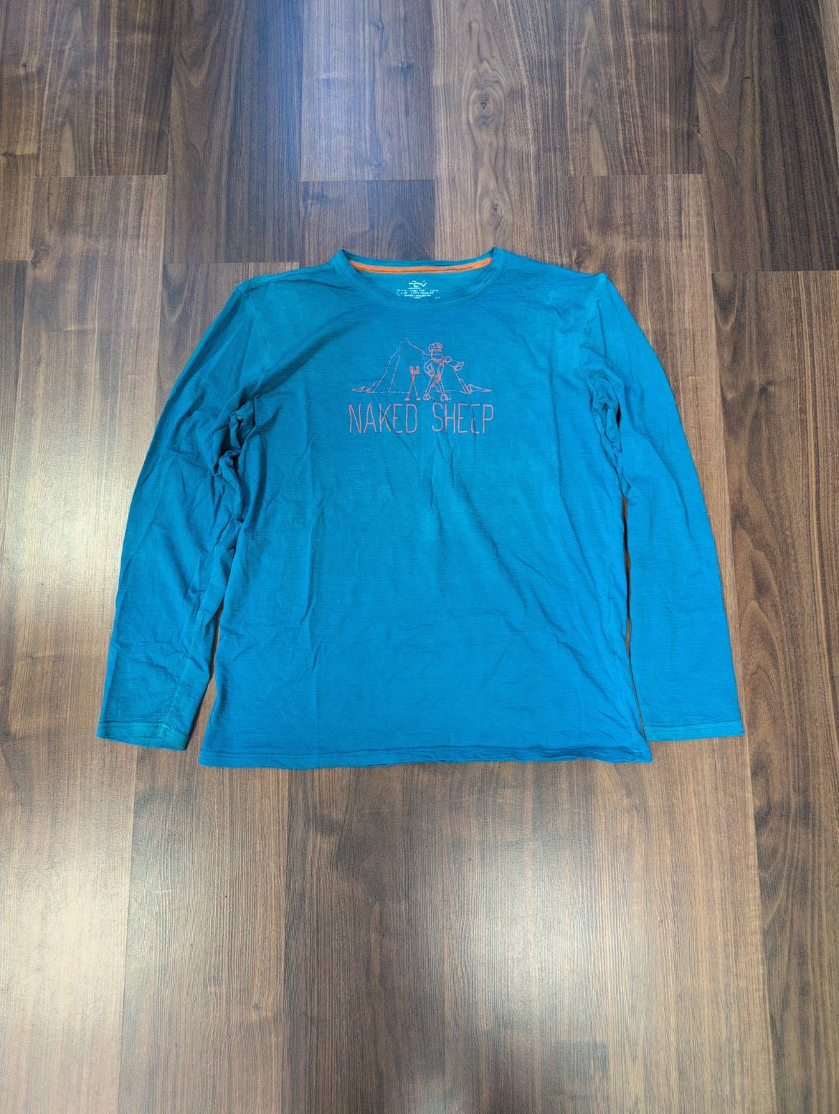 Ortovox Merino Longsleeve (XL Herren) blau Logo - wanderlich.com