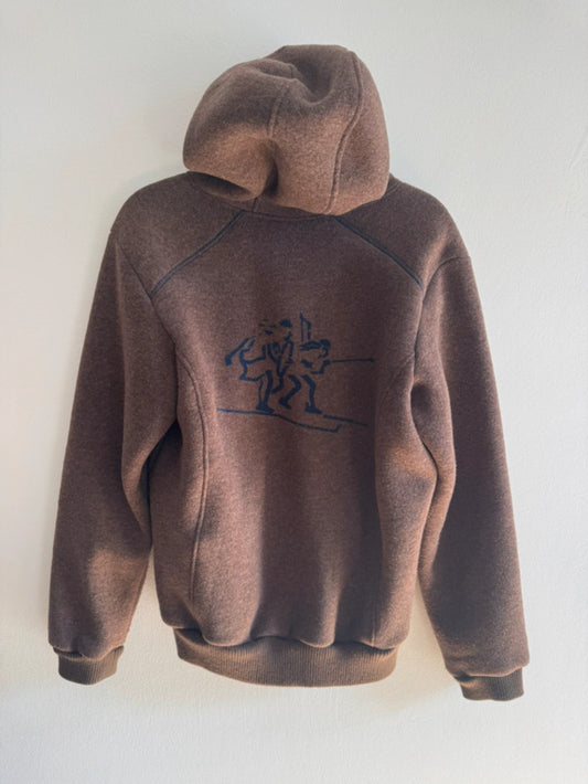 Warme Jacke Bergans of Norway (M Herren) Zip Hoodie mit Wolle braun