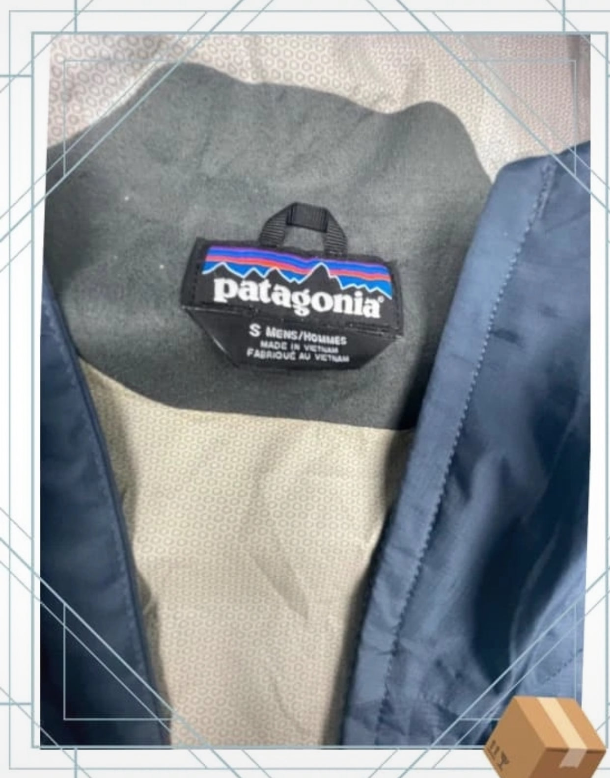 Regen Jacke von Patagonia (S Herren) Hardshell grün dunkelblau