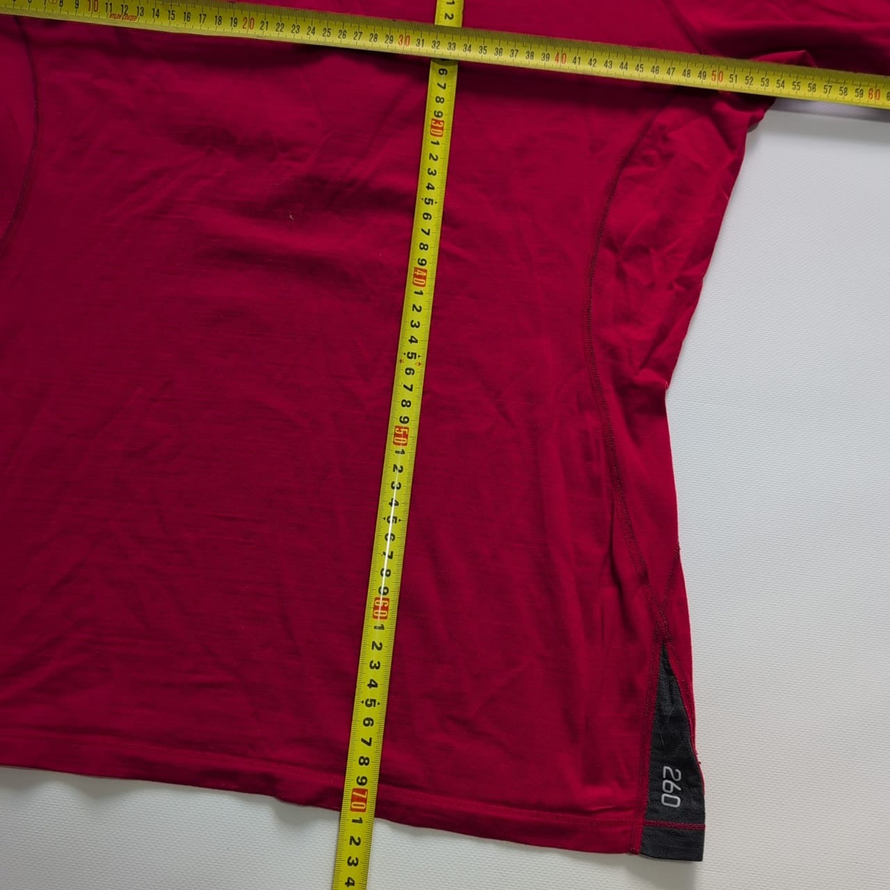 Merino Longsleeve Icebreaker (L Herren) Neck Zip Shirt 260 rot