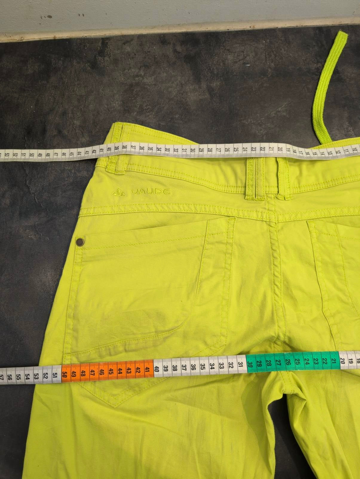 Wander / Kletter Hose von Vaude (Damen S /36 ) neon grün Baumwolle