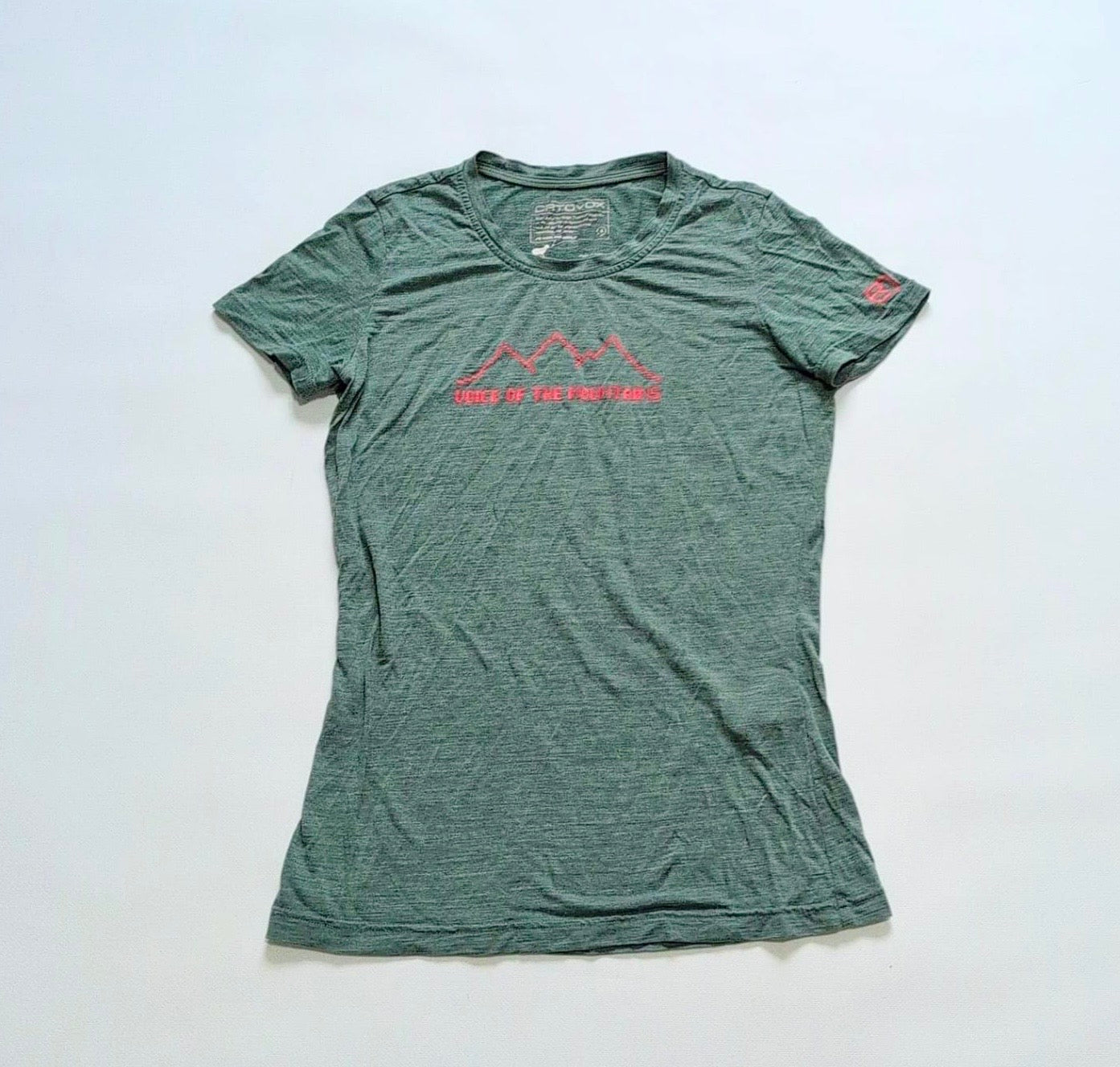 T-Shirt Ortovox Merino (S Damen) grün mit Print
