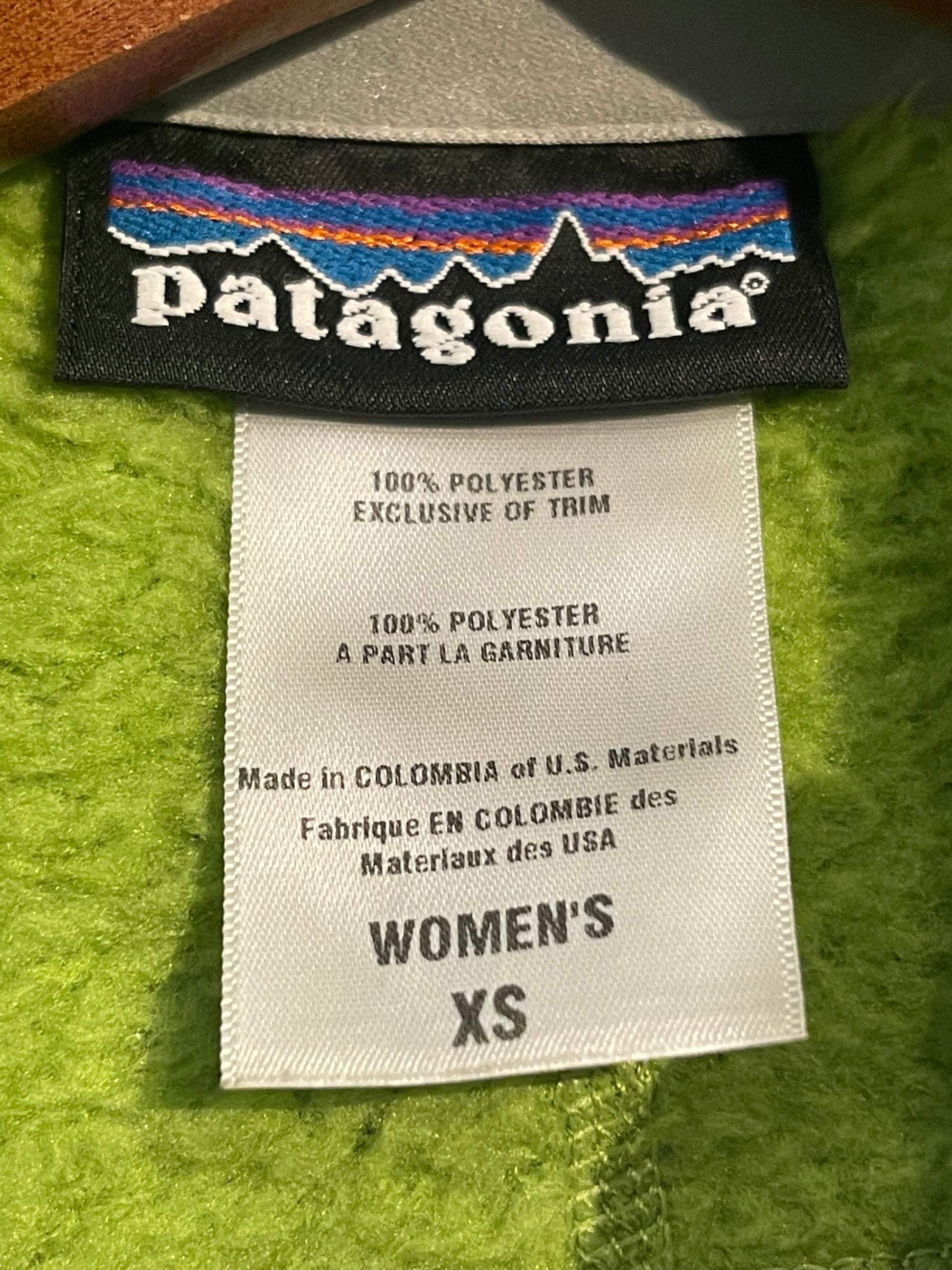 Patagonia Fleece Jacke R1® (XS Damen) Pile Optik grün - wanderlich.com