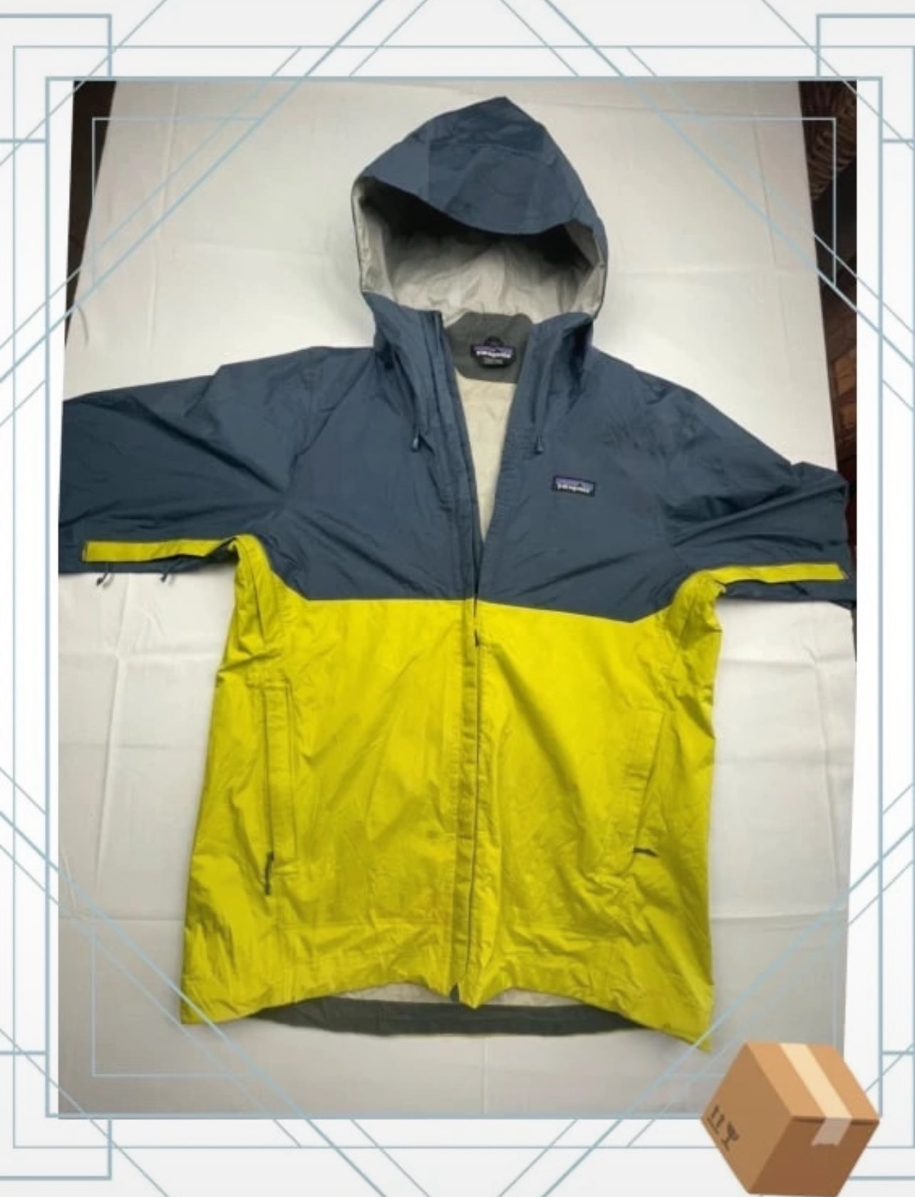 Regen Jacke von Patagonia (S Herren) Hardshell grün dunkelblau