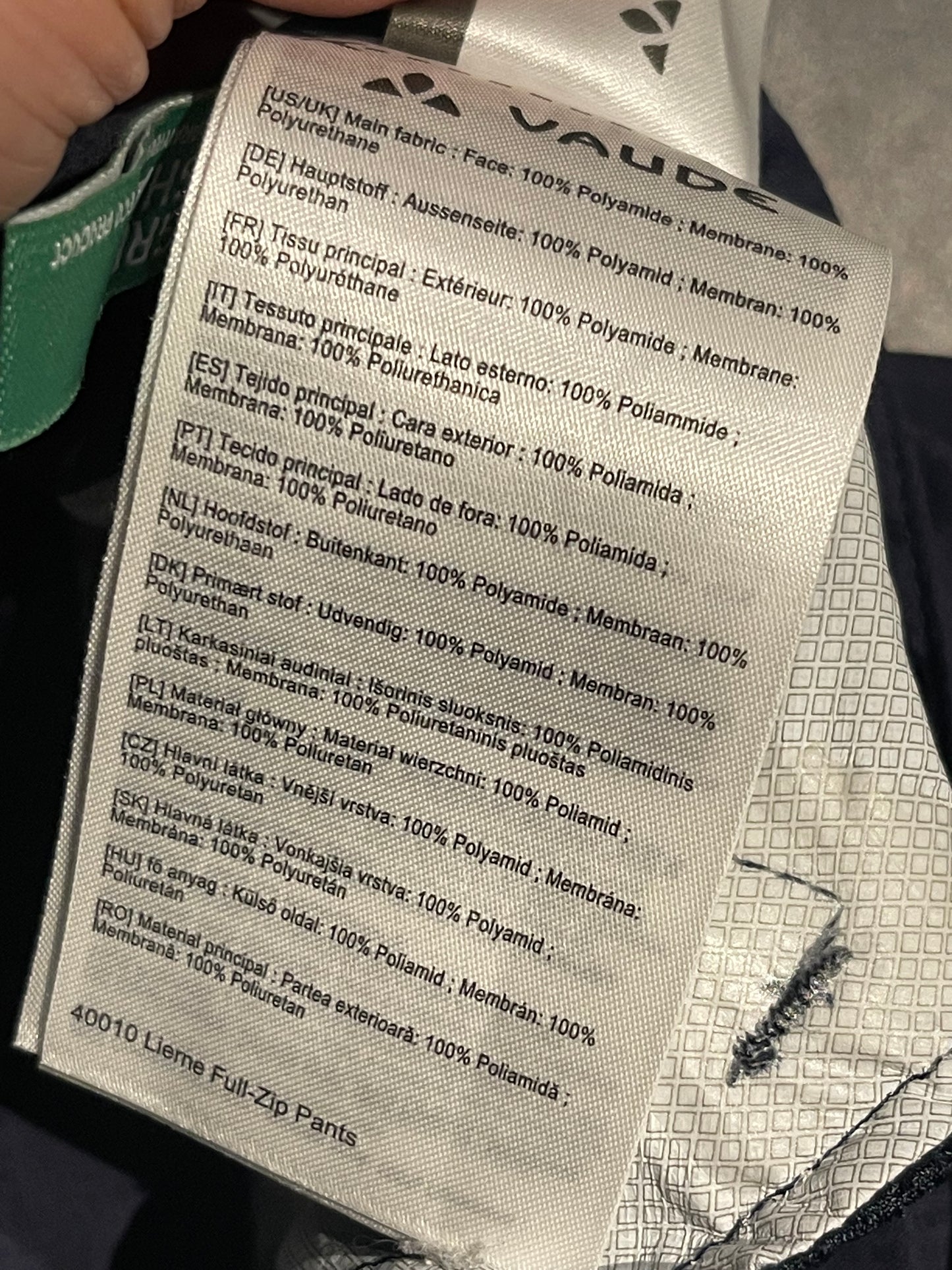 Regenhose von Vaude (XXL Herren) Hardshell Hose marineblau