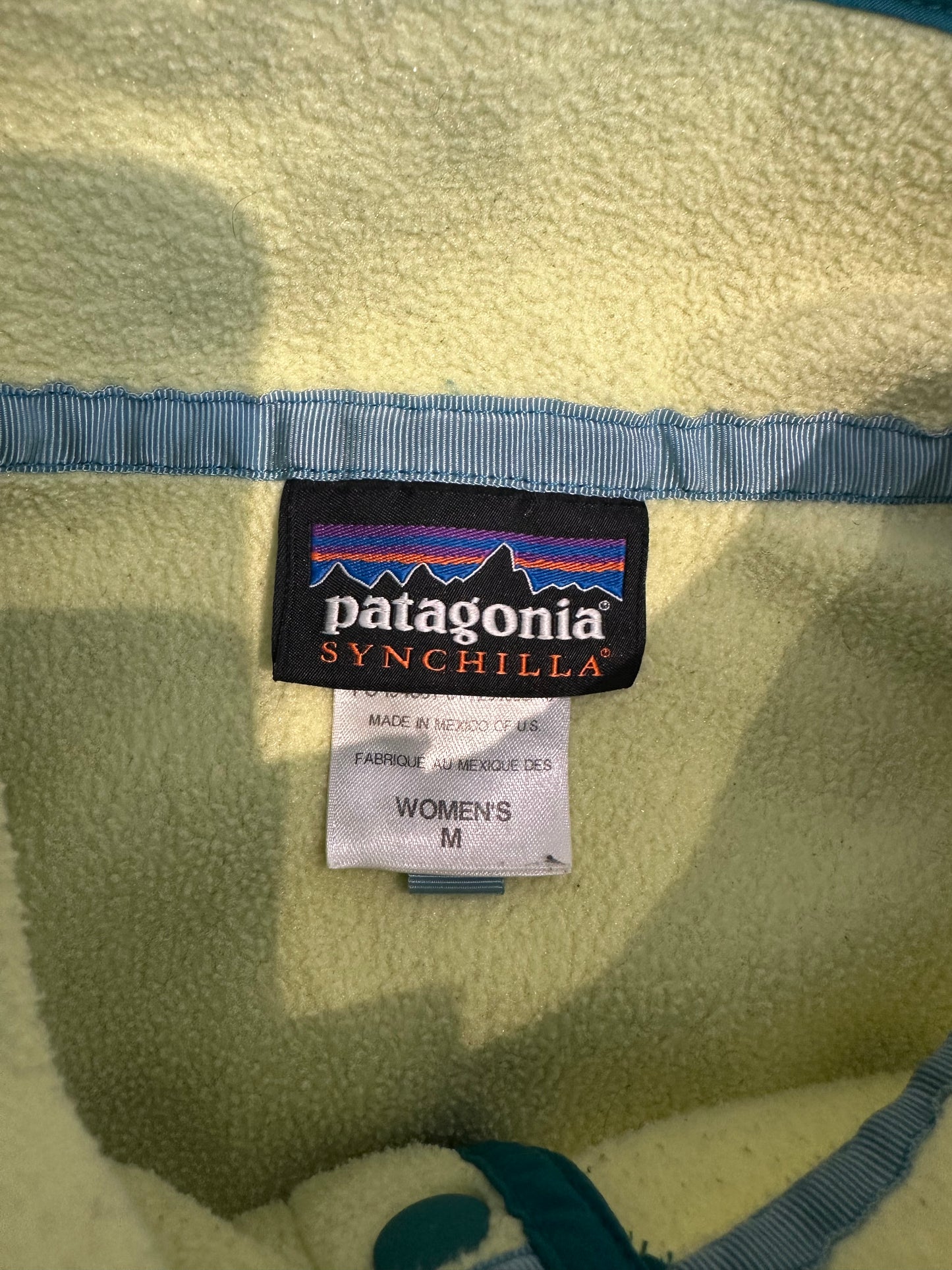 Patagonia Synchilla Pullover (M Damen) Fleece Sweatshirt grün gelb