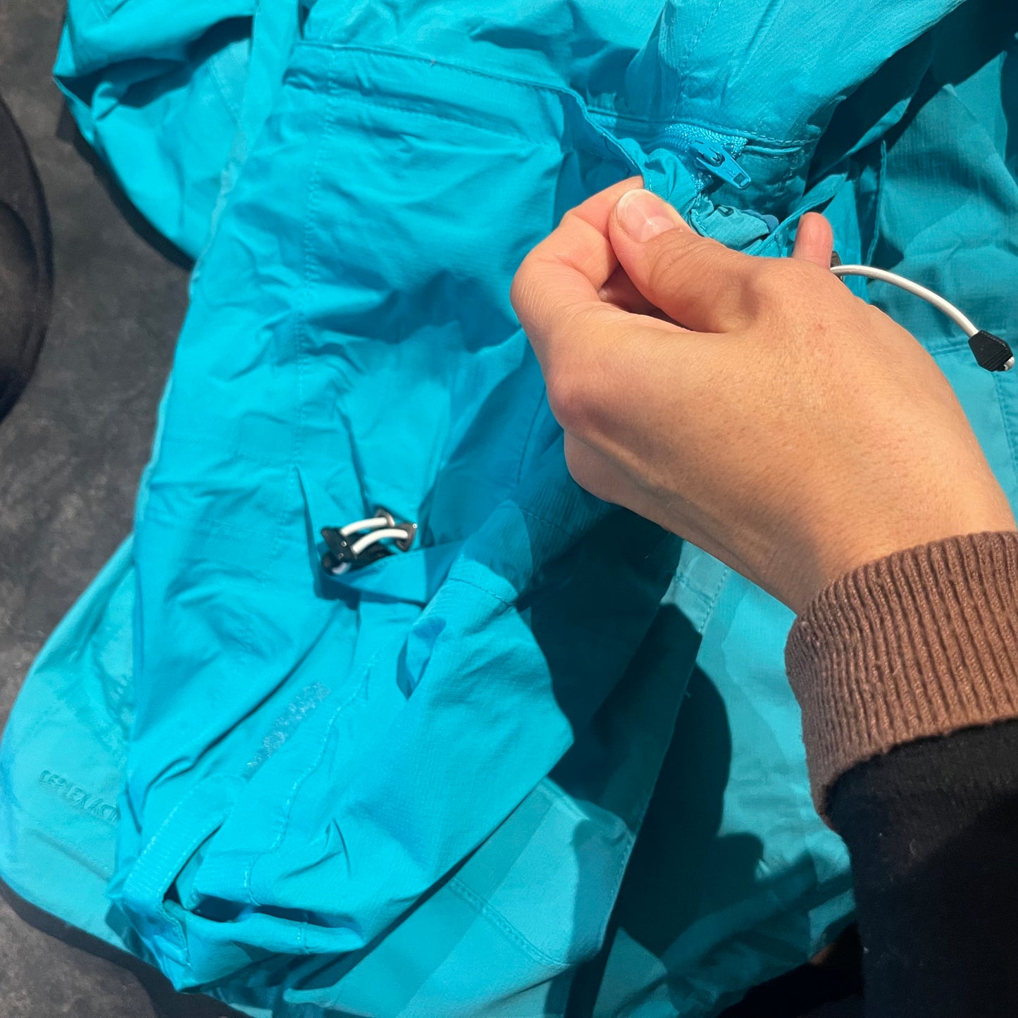 Regen Jacke von Vaude (S :36 Damen) türkis blau