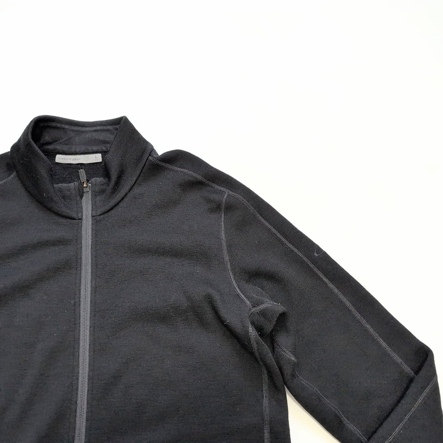 Zipper Merino Jacke von Icebreaker (L Herren) schwarz - wanderlich.com