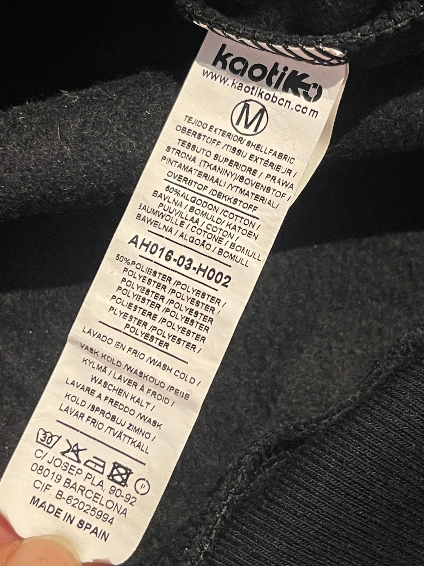 Pullover von Kaotiko M (Unisex) Sweatshirt schwarz blau rot weiß