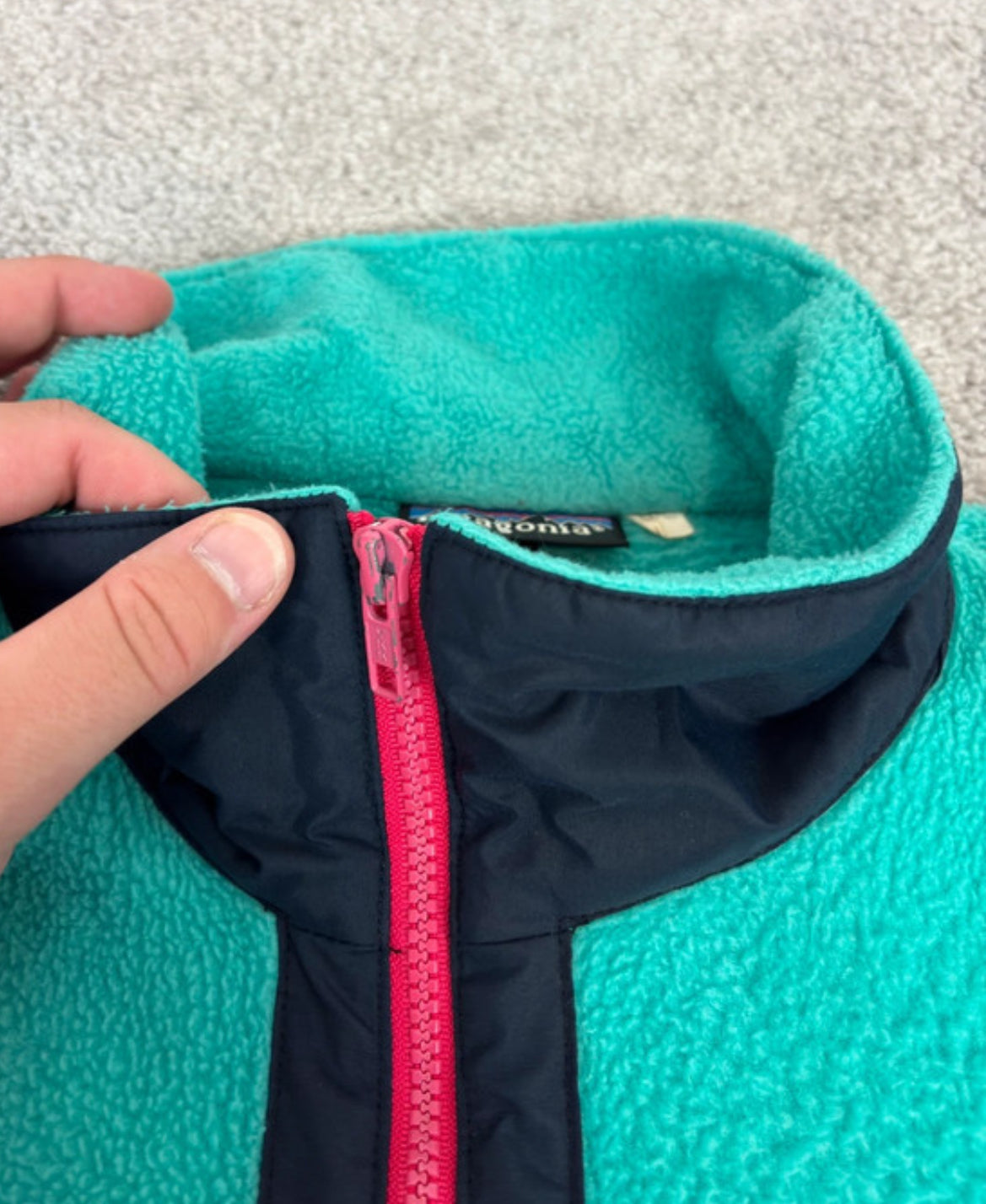 Patagonia Fleece Pullover (L Herren) Sweatshirt Synchilla türkis