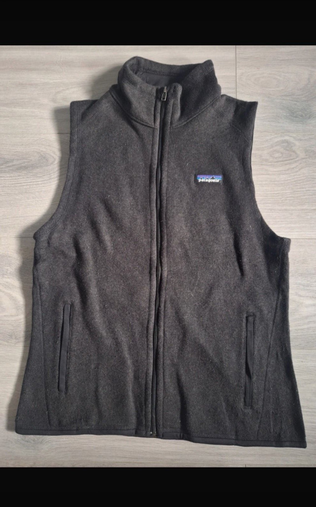 Strickoptik Fleece Weste von Patagonia (M Damen) schwarz