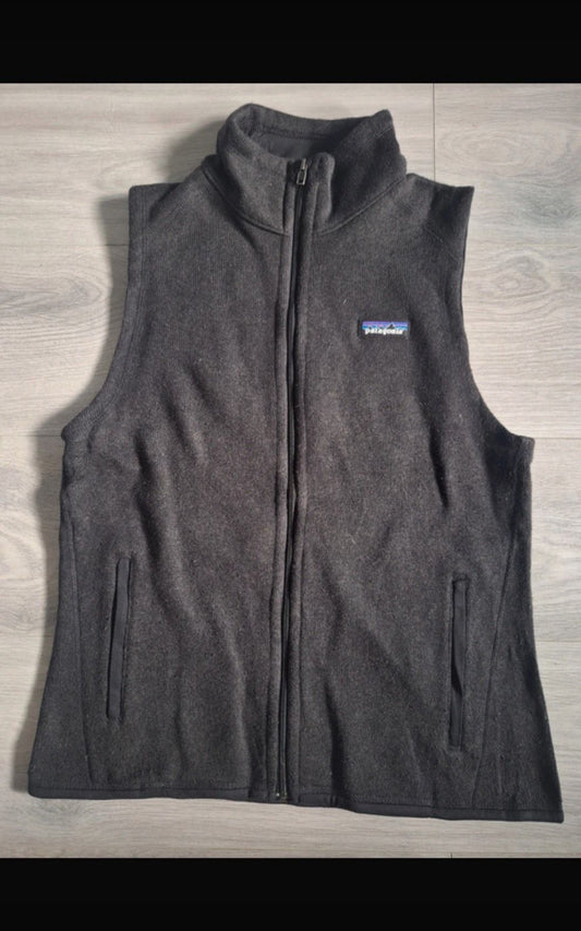 Strickoptik Fleece Weste von Patagonia (M Damen) schwarz