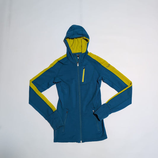 Merino Jacke von Icebreaker (XS Damen) Zipper Hoodie blau gelb