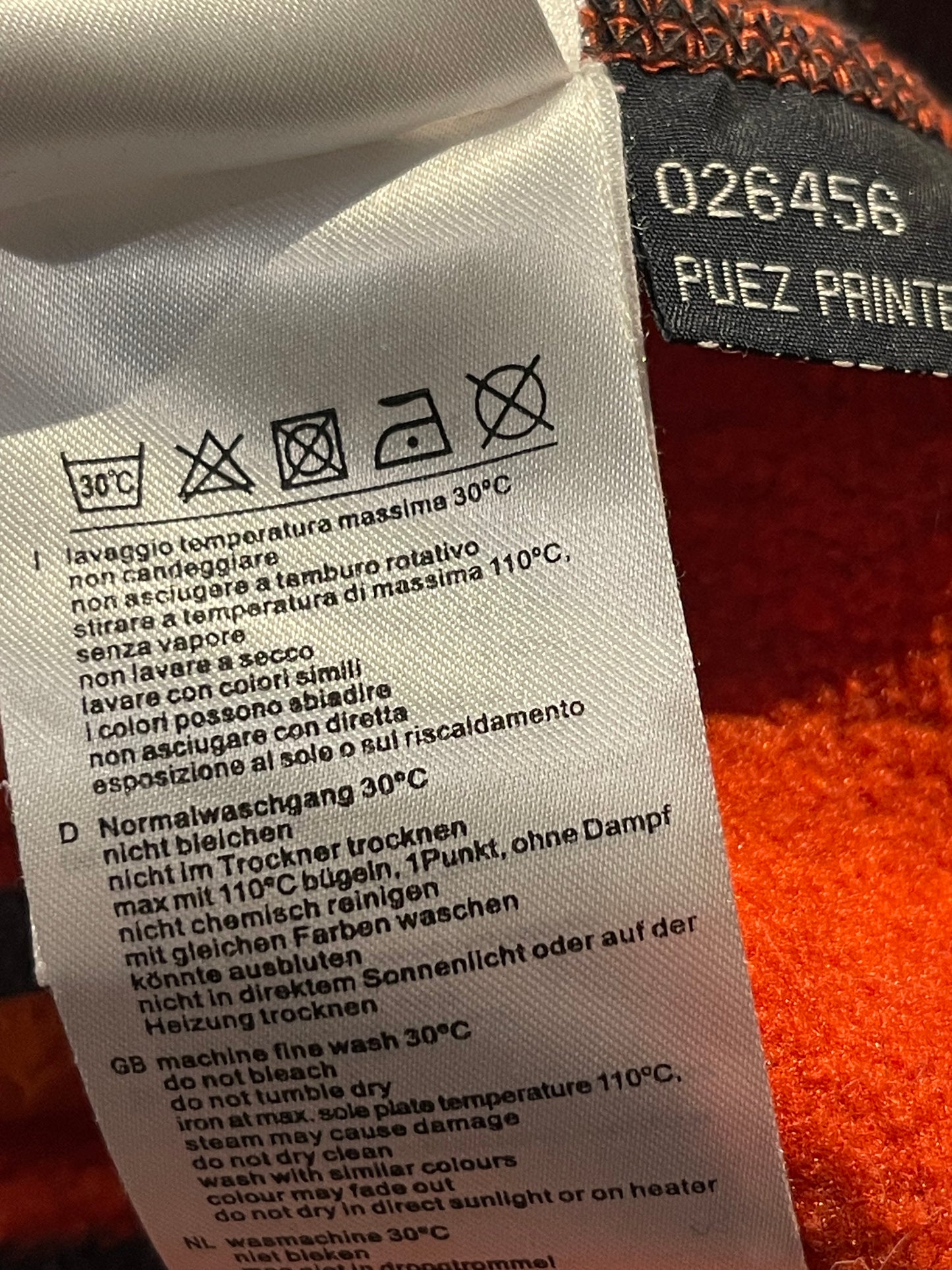 Fleece Jacke von Salewa (L Herren) Zipper Hoodie Muster orange