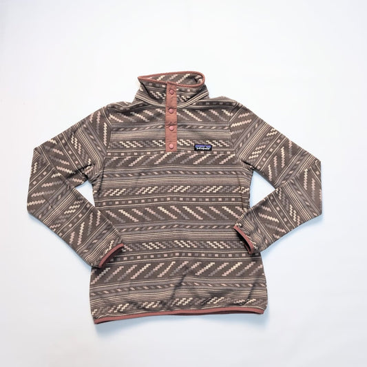 Fleecepullover von Patagonia Synchilla (XS Damen) hellbraun gemustert