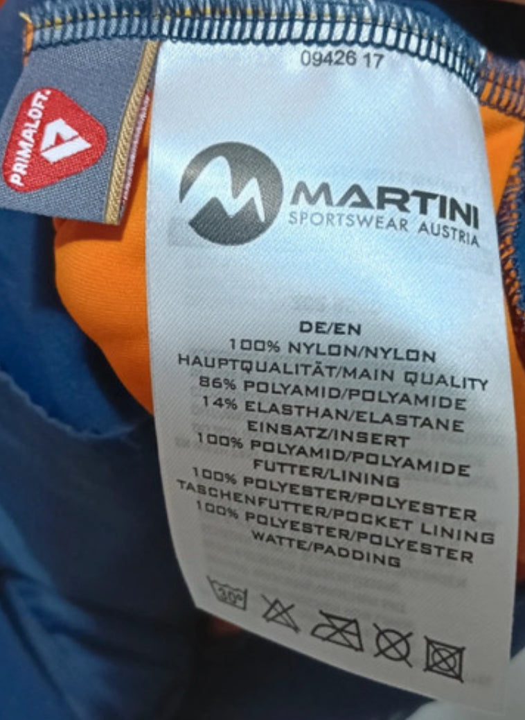 Hybride Jacke von Martini (M Herren) Primaloft + Stretch orange dunkelblau