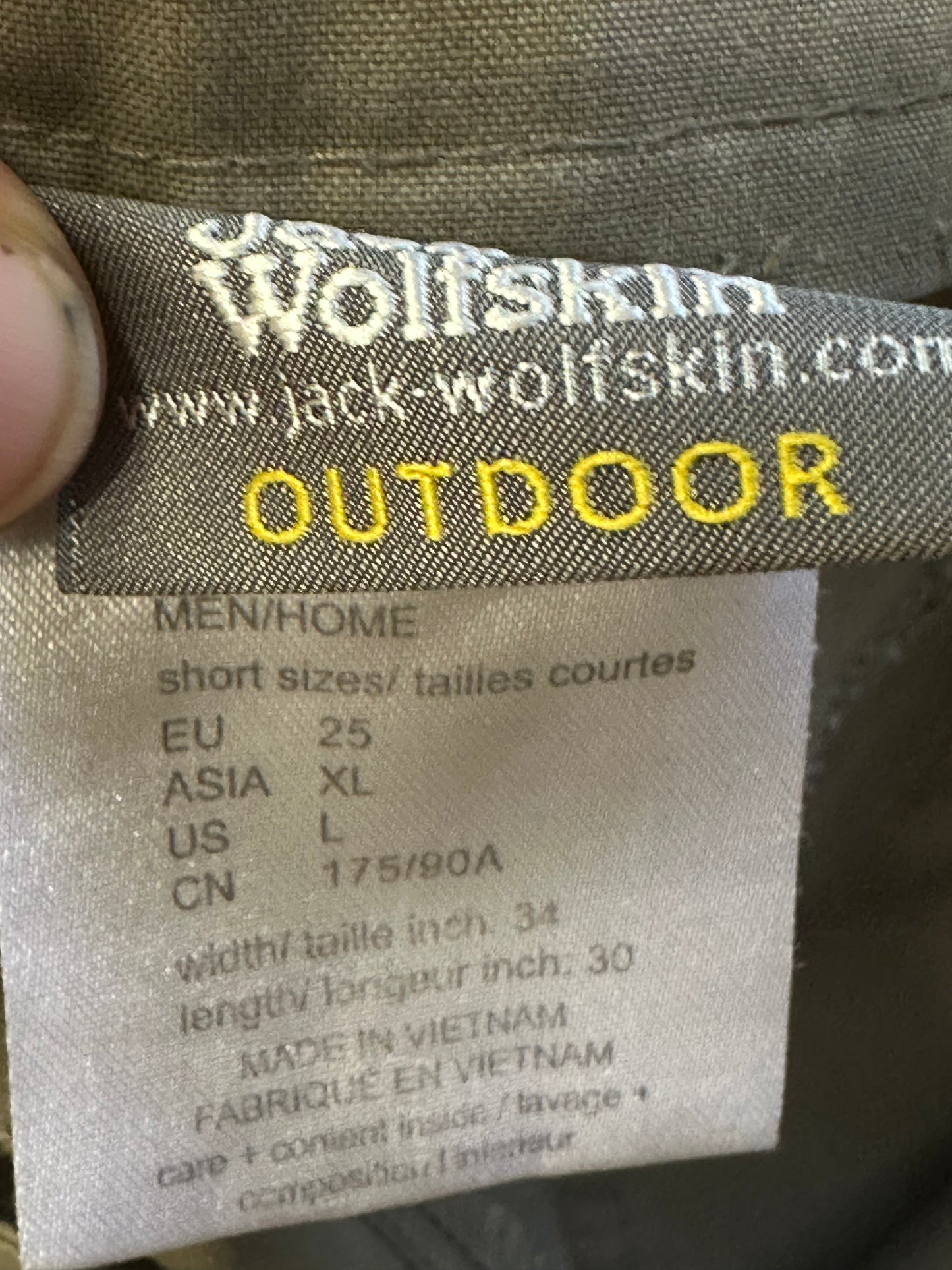 Outdoor Hose (L :25 - kurz Herren) von Jack Wolfskin khaki beige