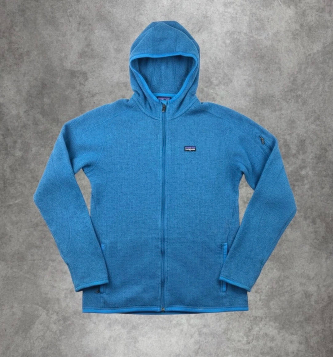 Patagonia Better Fleece Jacke (L Damen ) Strickoptik Hoodie blau - wanderlich.com