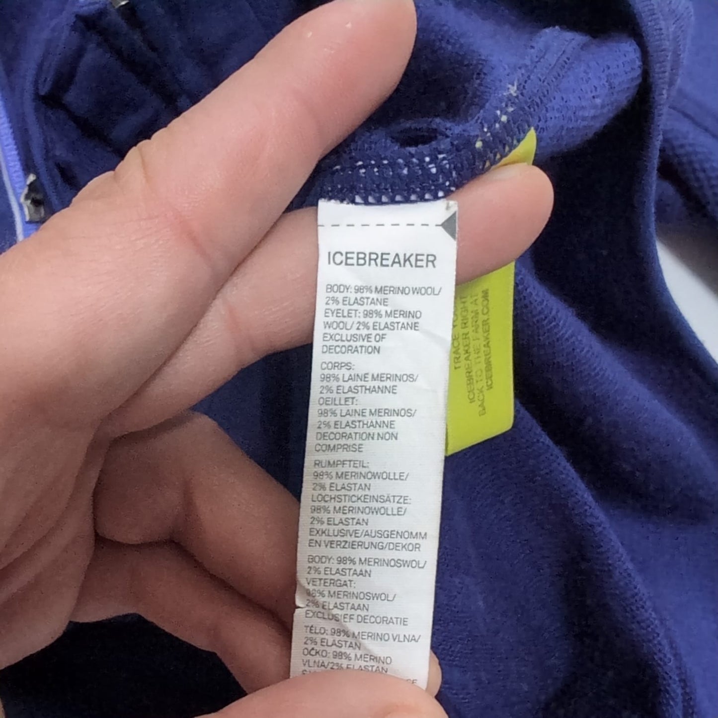 Warme 260 Merino Jacke von Icebreaker (M Damen) lila mit Kapuze