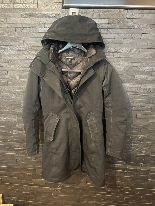3in1 Winterparka Patagonia (XS Damen) Regen Daunen Mantel schwarz