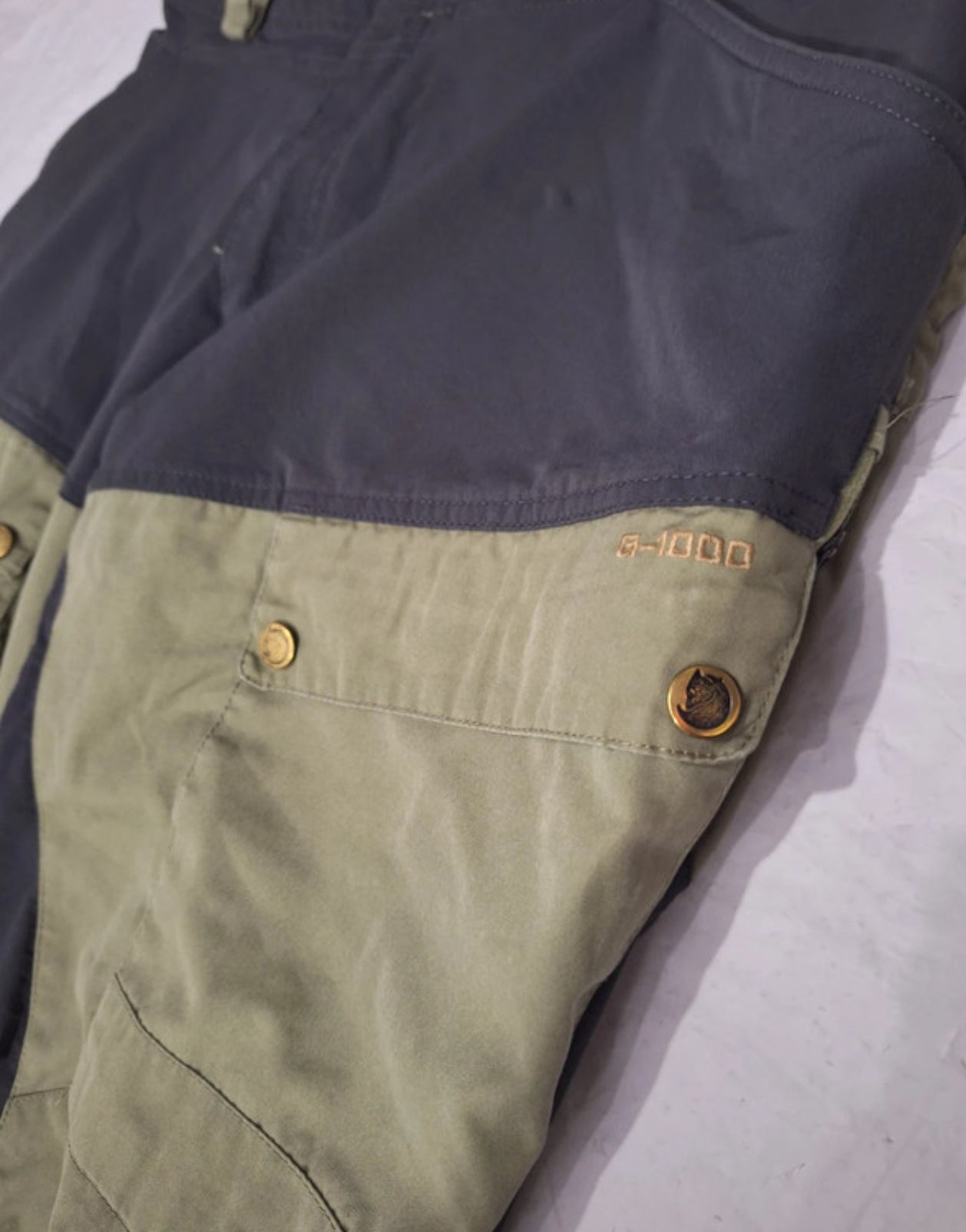 Hose von Fjällräven Keb G-1000 (L Herren) khaki schwarz