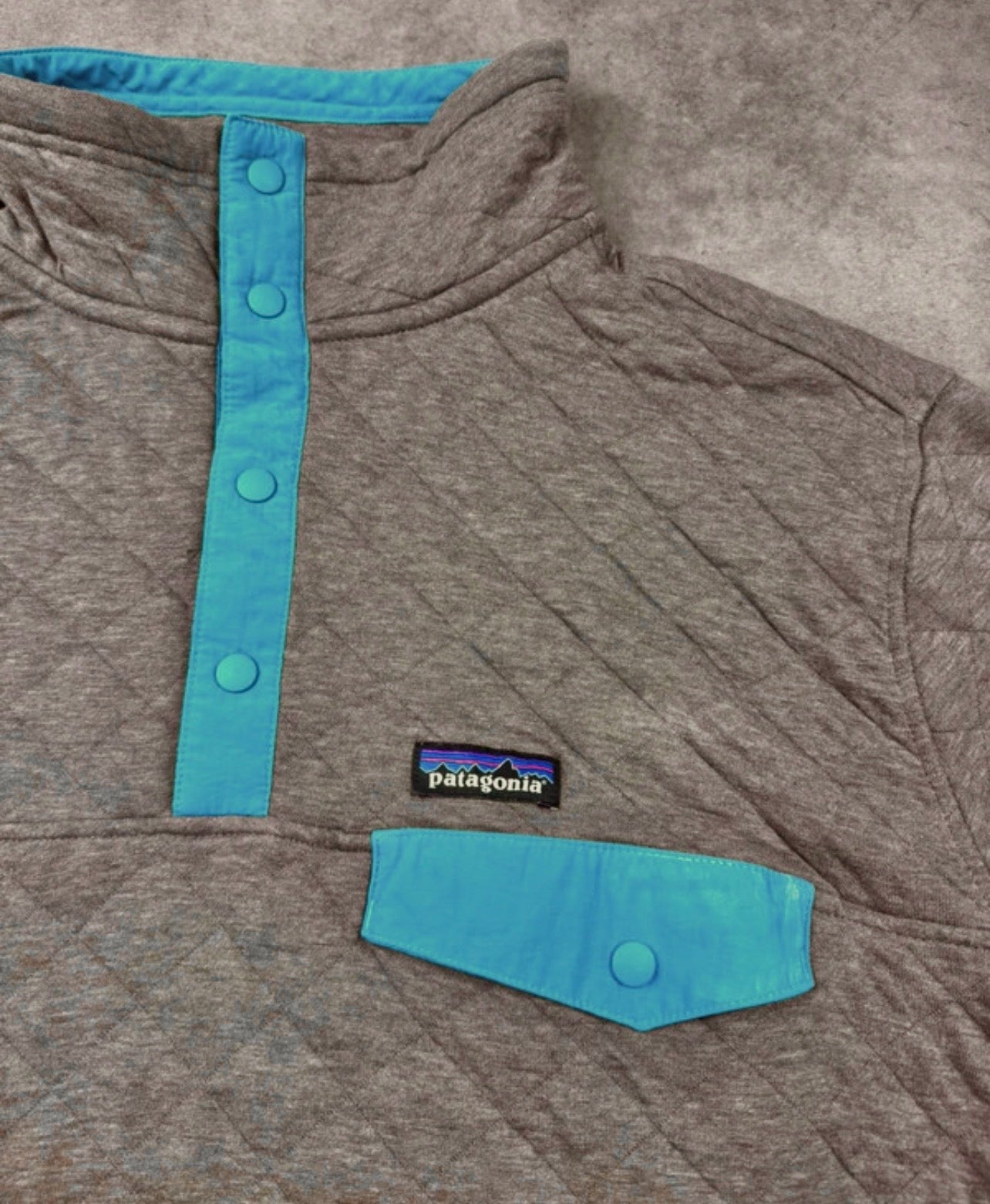 Patagonia Pullover (L Herren) Organic Cotton grau blau