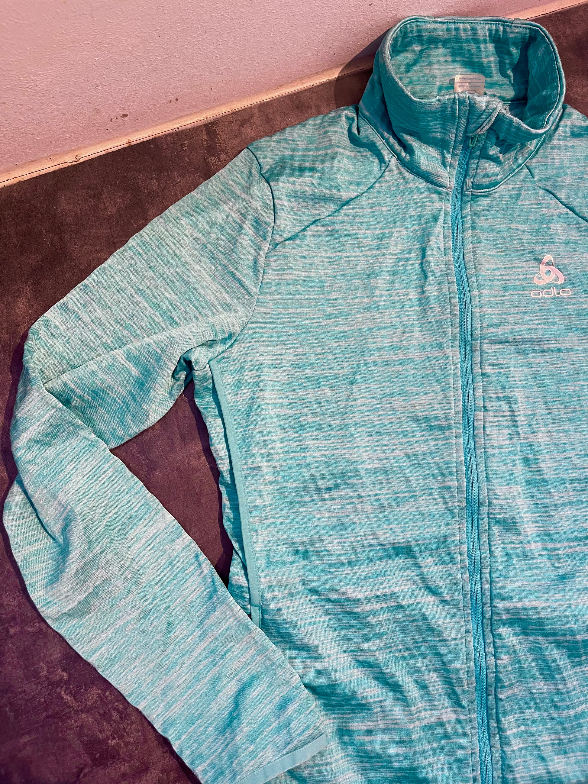 Fleece Jacke von Odlo (S Damen) Zipper Sweatshirt blau - wanderlich.com