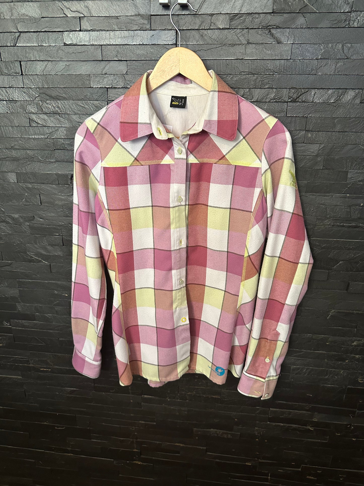 Flanell Hemd Salewa (S / M) Polarlite weiß rosa kariert