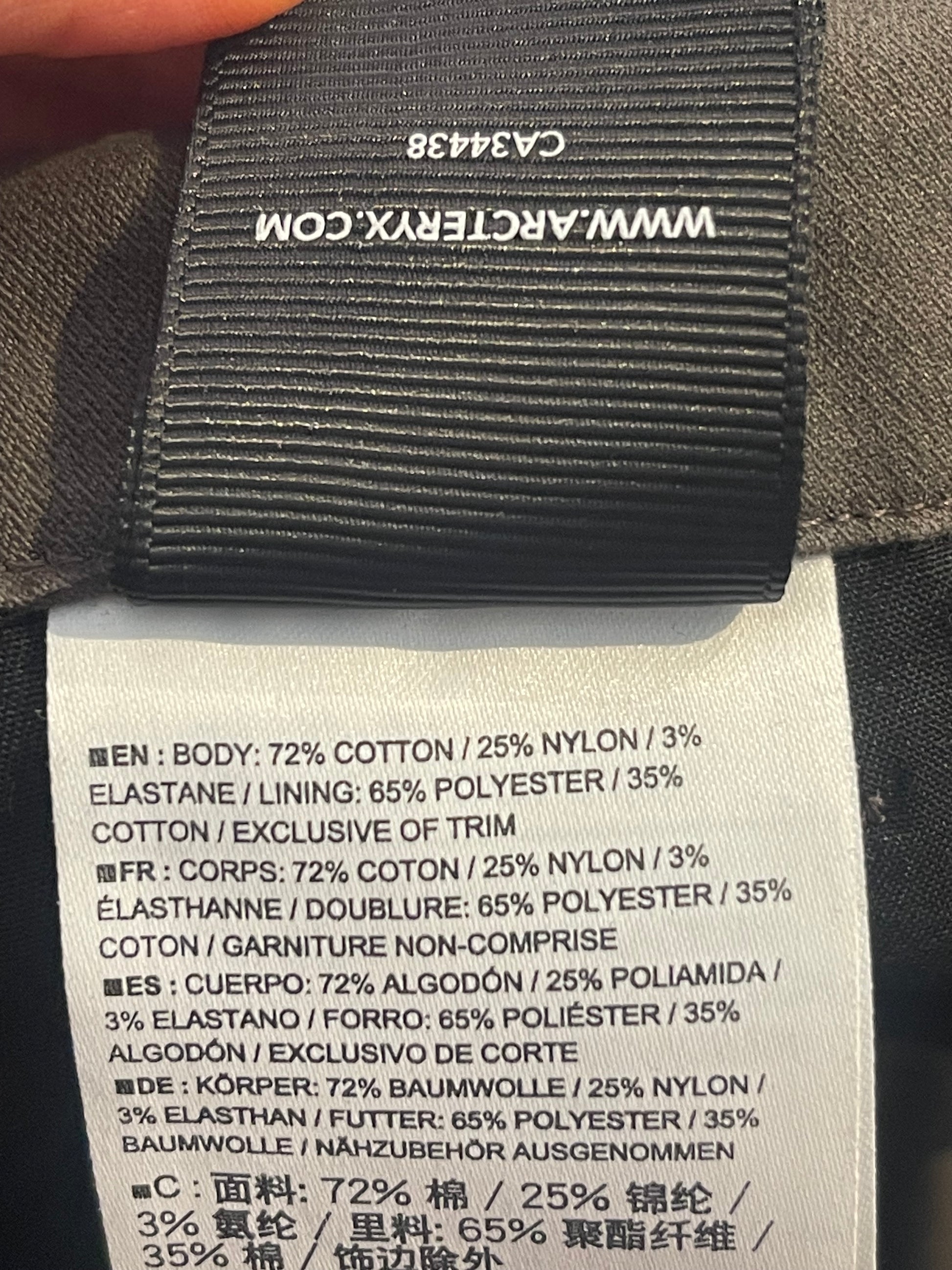 Outdoor Hose Arcteryx (M Damen) Cotton khaki grau - wanderlich.com