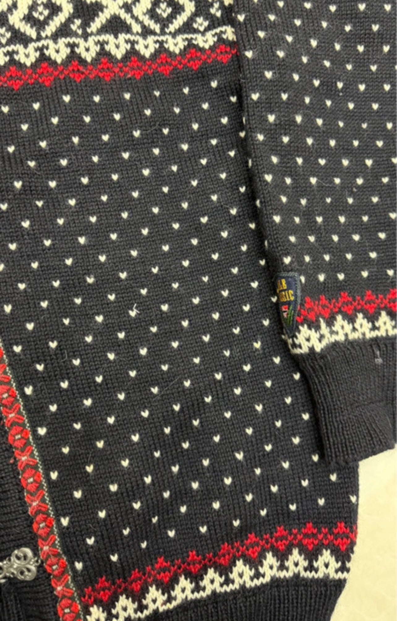 Strick Jacke Dale of Norway (XL Herren) Hirsche schwarz Wolle