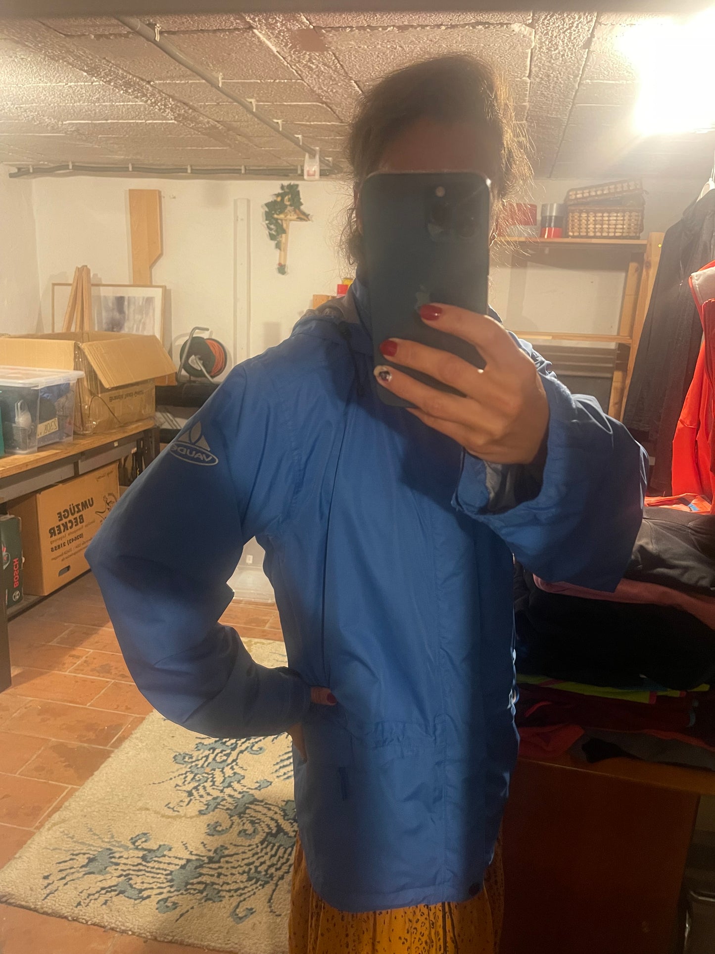 Funktions- Regen- Jacke von Vaude (M Damen) blau