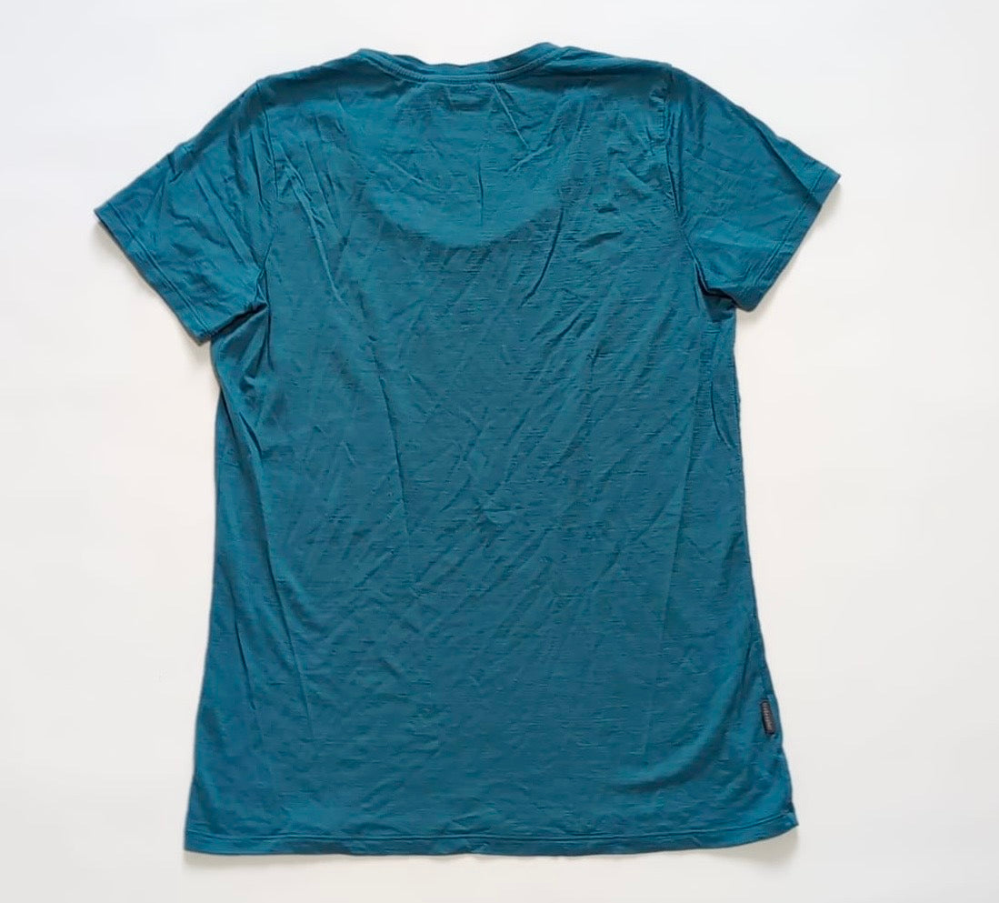 T-Shirt von Icebreaker Merino (L Damen) blau mit Print