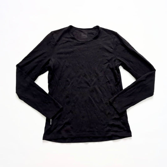 Longsleeve Icebreaker (S bis M Herren) Merino 200 schwarz