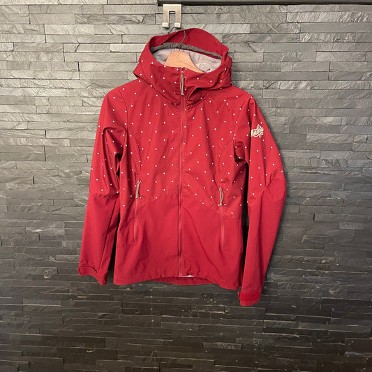 Leichte Rad Jacke von Maloja (XS Damen) dunkelrot gepunktet