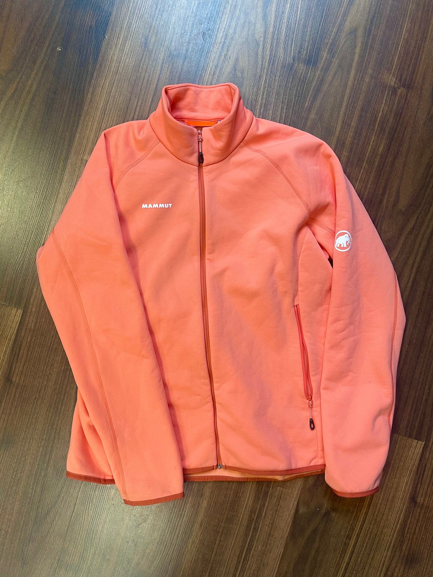 Fleece Zipper Jacke von Mammut (XL Damen /M Herren) Pfirsich - wanderlich.com
