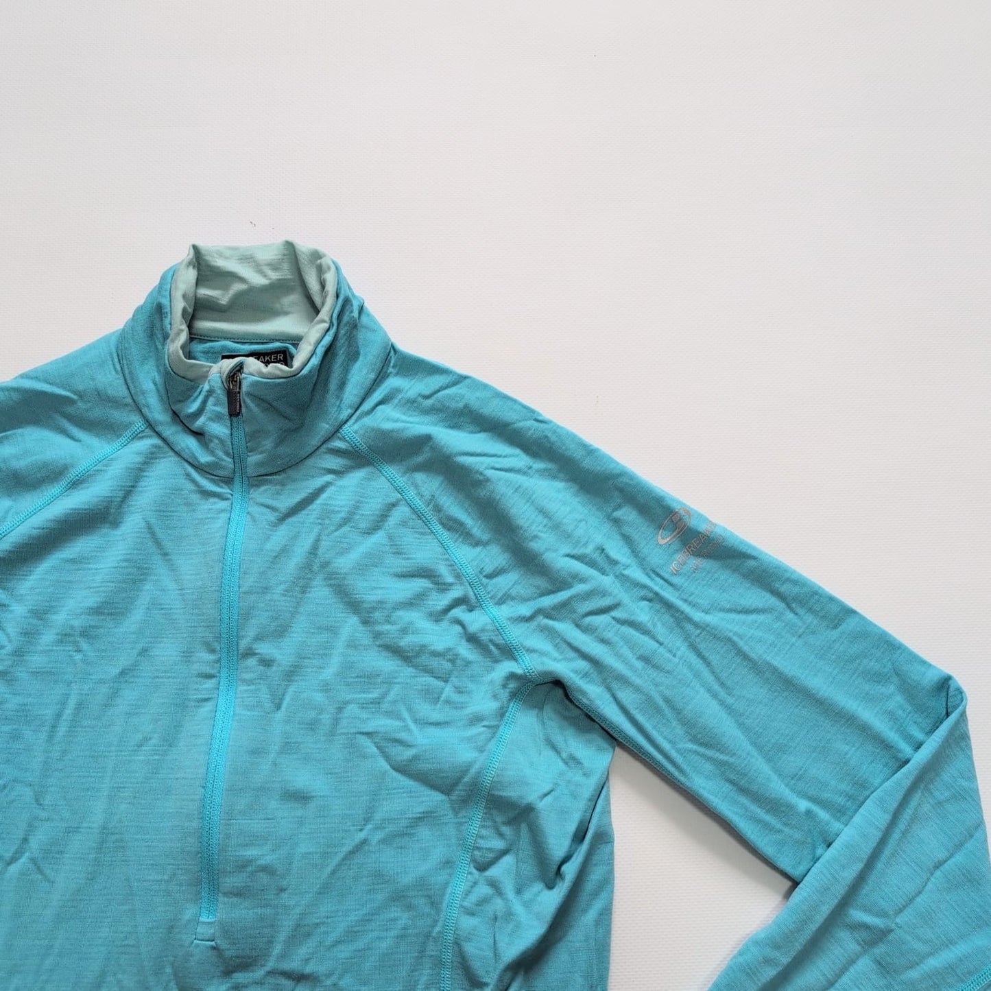 Longsleeve von Icebreaker (S Damen) Merino 200 Neck Zip blau