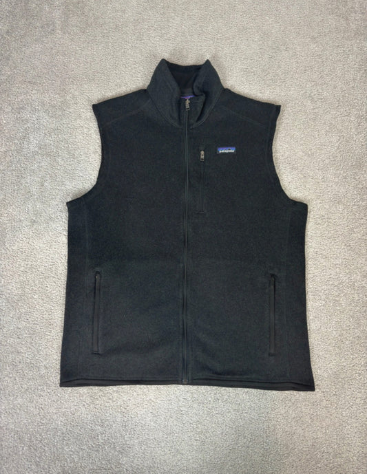 Strickoptik Fleece Weste von Patagonia (XL Herren) Better Sweater schwarz