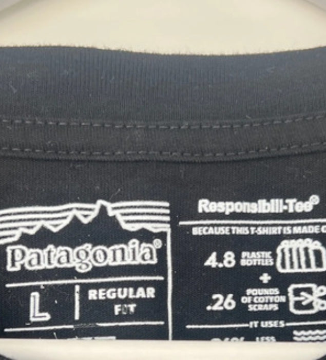 Patagonia T-Shirt (L Herren) Organic Cotton schwarz mit Brustprint