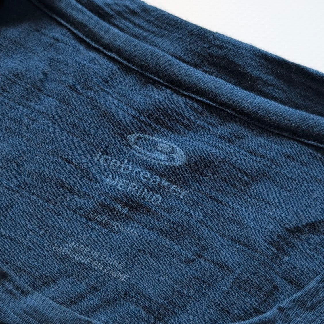 T-Shirt von Icebreaker Merino (M Herren) blau Print Gipfel