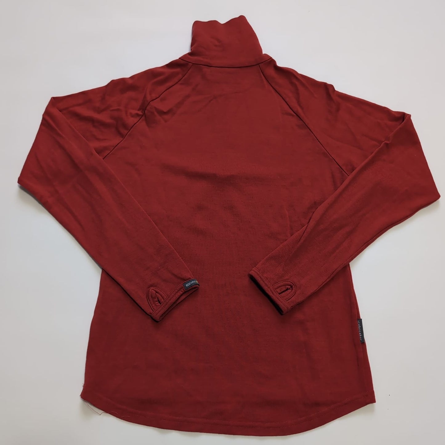 Merino Zip Longsleeve von Icebreaker 260 (M Damen) orange rot - wanderlich.com