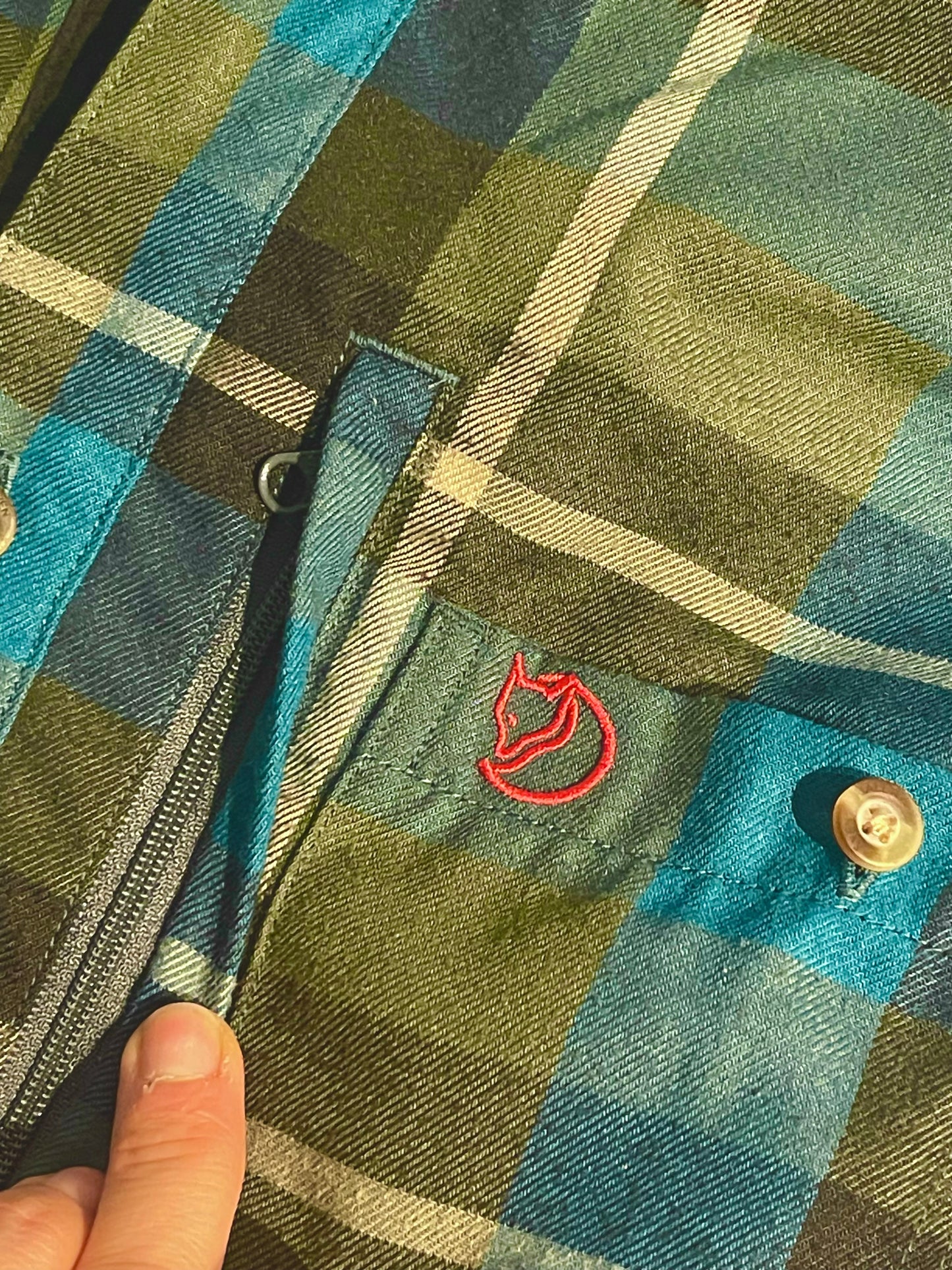 Warmes Hemd von Fjällräven (L :50 Herren) grün blau kariert