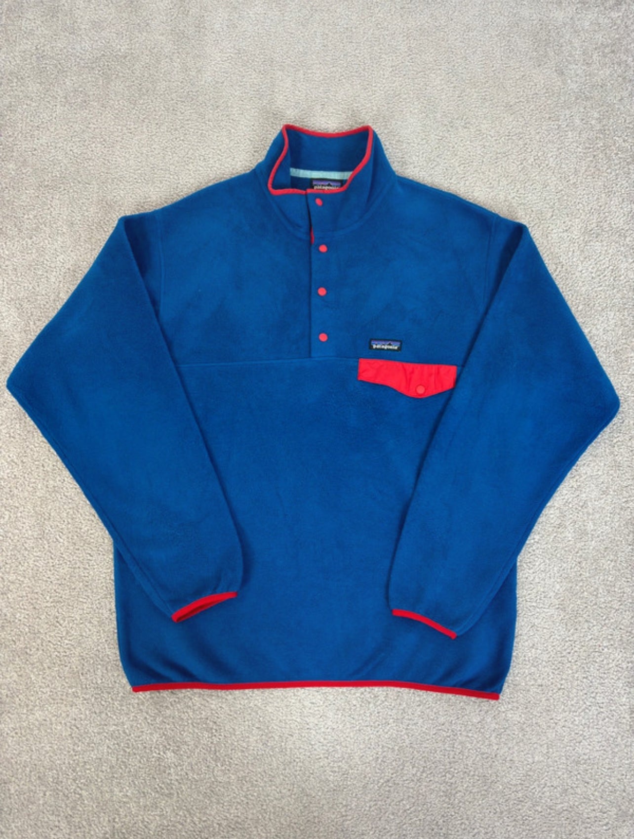 Patagonia Fleece Pullover (L Herren) Sweatshirt Synchilla blau